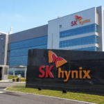 SK Hynix logo outside the company’s semiconductor manufacturing facility.