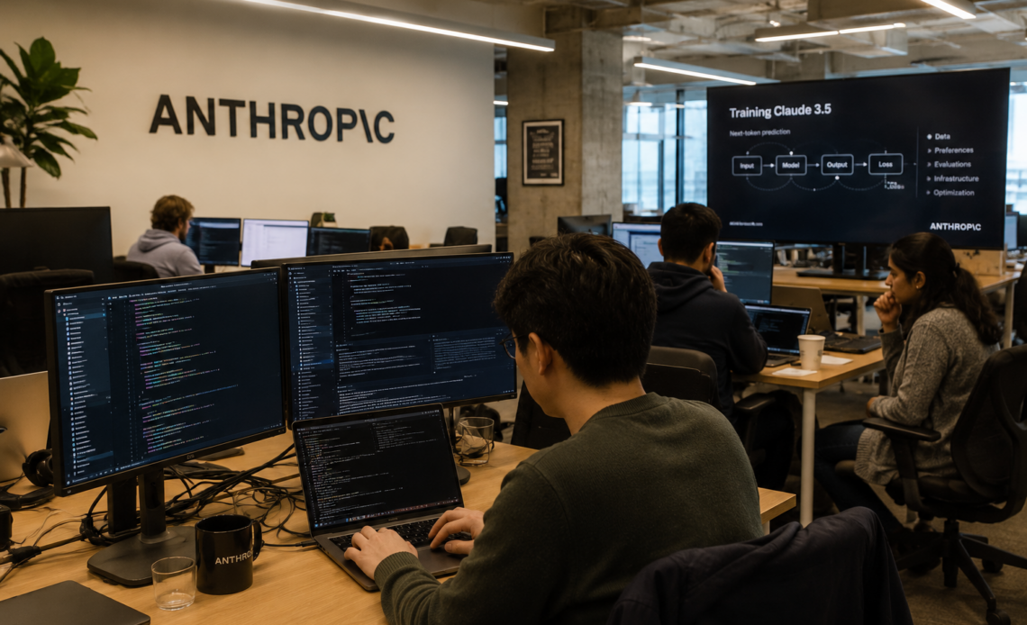 Anthropic engineers at office